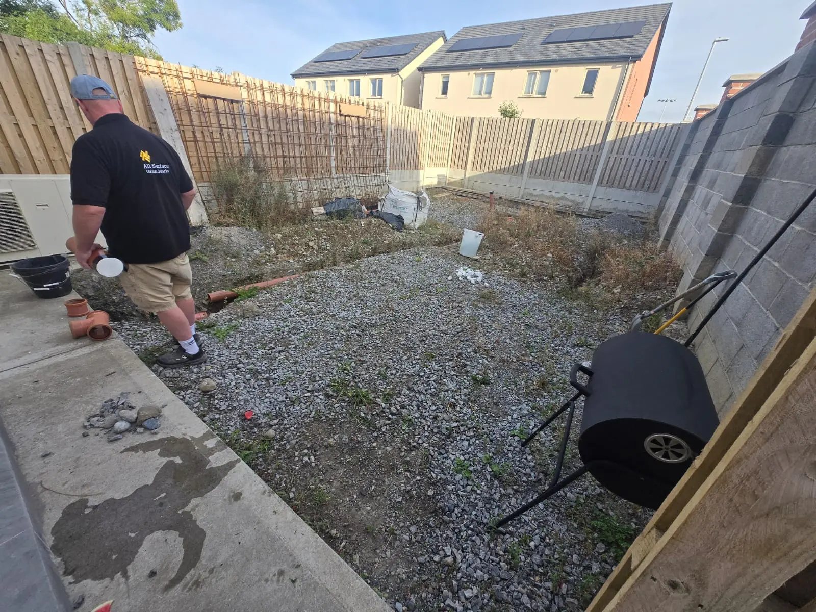 Porcelain Patio Installation project by Allsurface Groundworks in County Dublin