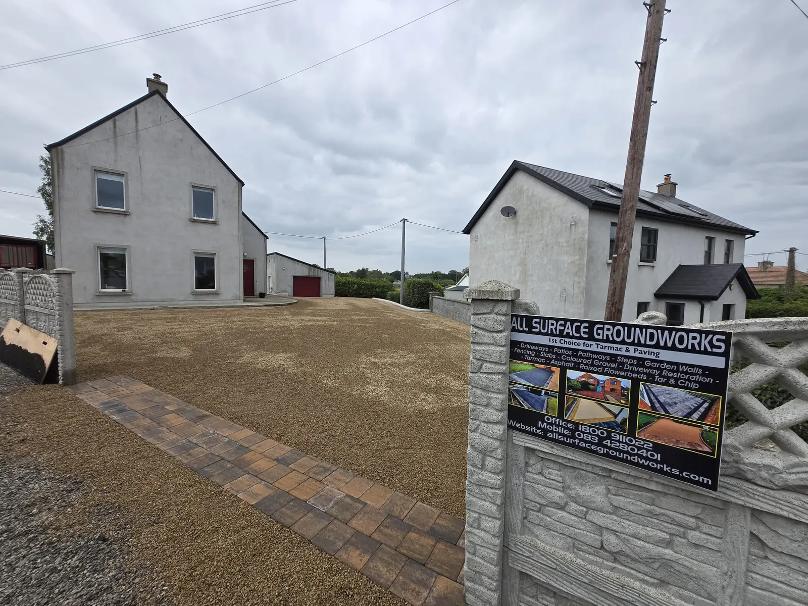 Tar & Chip Entrance project by Allsurface Groundworks in County Dublin