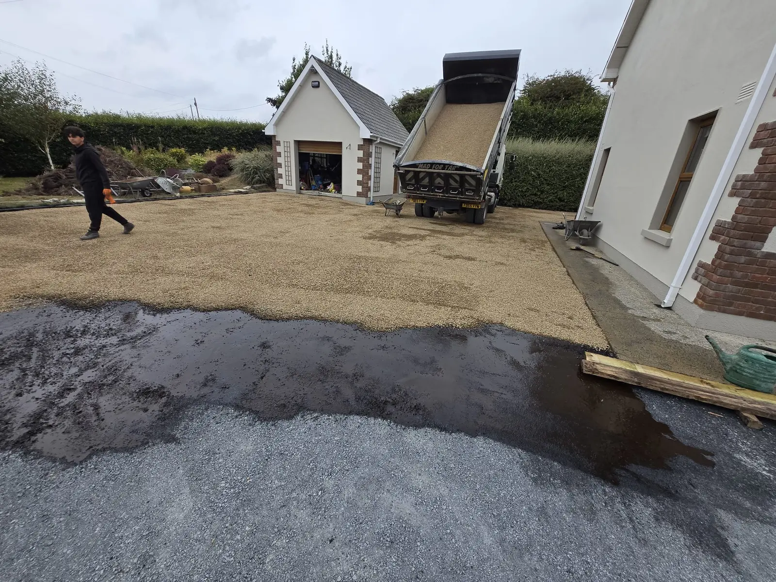 Tar & Chip Installation project by Allsurface Groundworks in County Dublin