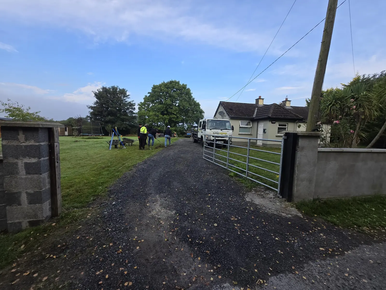 Long Tar & Chip Drive project by Allsurface Groundworks in County Dublin